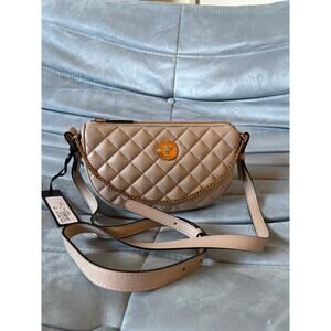 Versace Medusa Quilted Crossbody Bag grey